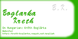boglarka kreth business card